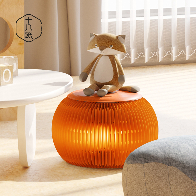 十八纸万圣节发光饰品换鞋凳子