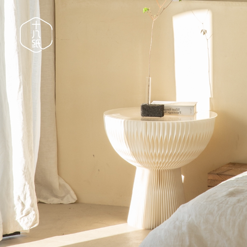 十八纸小圆桌内可储物多功能边几