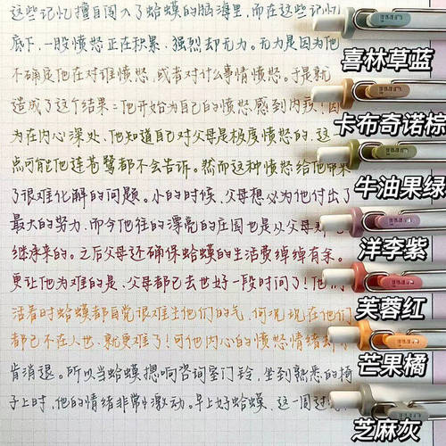 日本uni三菱铅笔小浓芯限定下午茶中性笔学生按动水性笔套装0.5mm