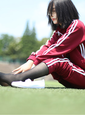 红色长袖校供运动服套装