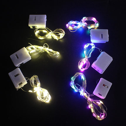 小白盒LED鲜花灯串 街卖波波球发光暖白彩灯 花束装饰氛围彩灯条