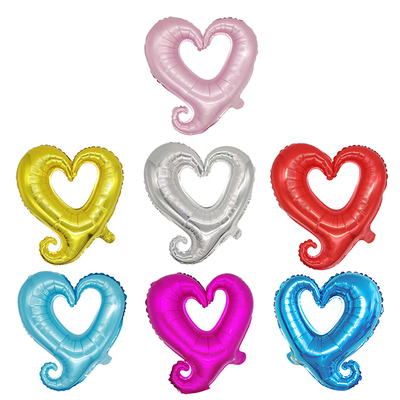 勾勾心镂空爱心铝膜气球