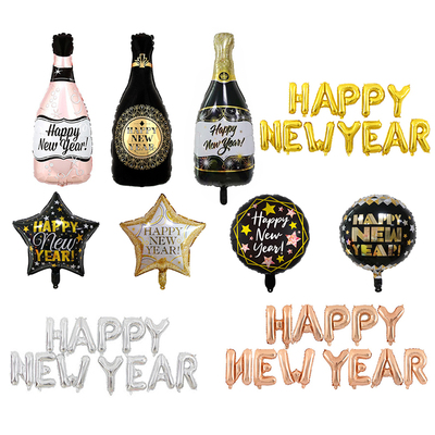 新年香槟酒瓶铝膜气球