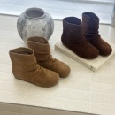 嘟小嘟真皮褶皱堆堆靴女2025秋季新款时尚百搭轻便厚底休闲短靴潮