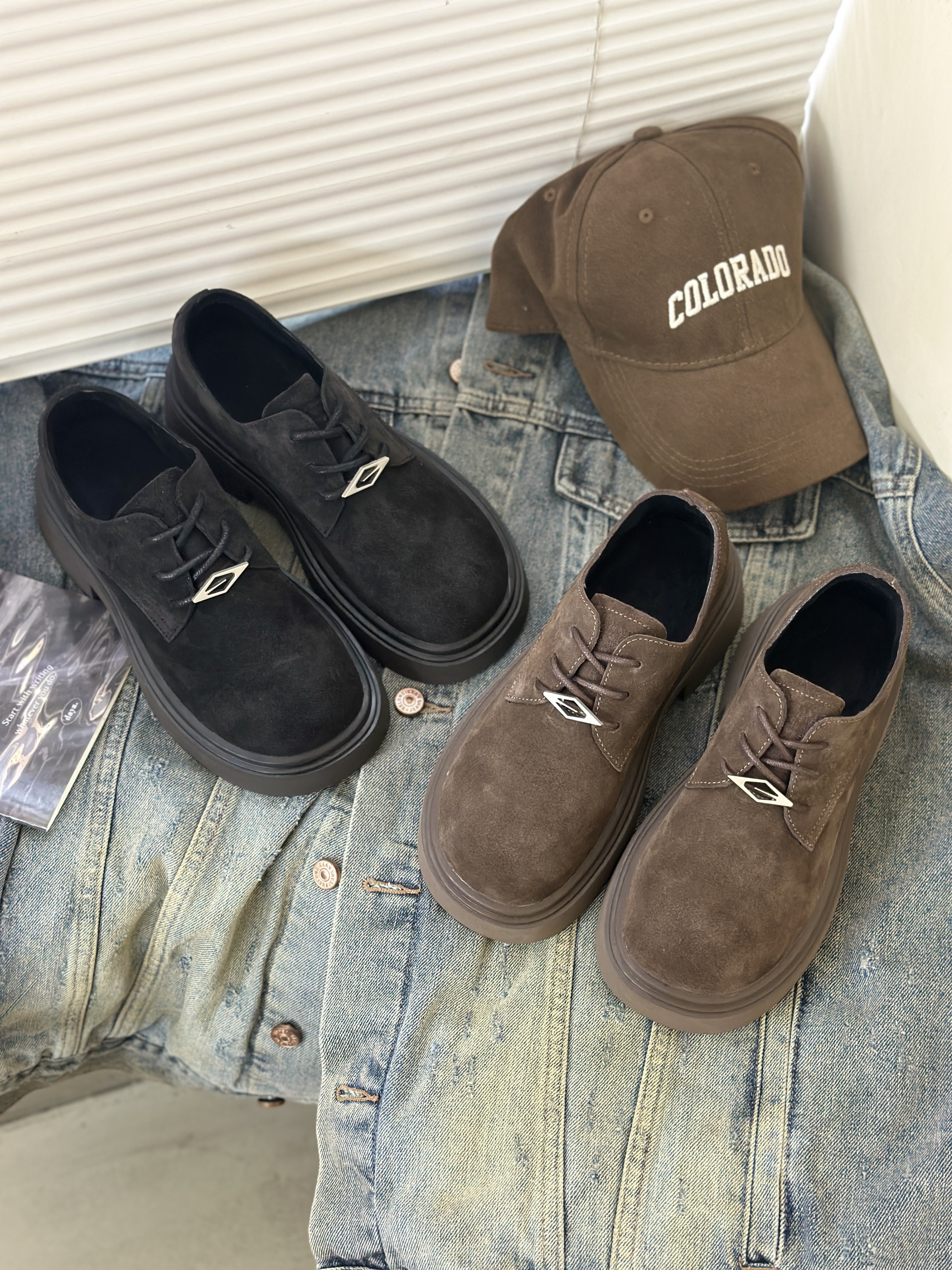 福利款复古真皮英伦风乐福鞋女2024秋厚底显瘦小皮鞋小众通勤单鞋