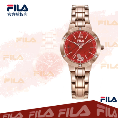 FILA 斐乐轻奢女石英腕表2026新款马年本命年设计新年礼手表 6757