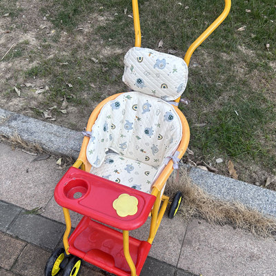 冬季竹藤推车棉坐垫加厚棉垫保暖婴儿车棉坐垫通用儿童餐椅靠背垫