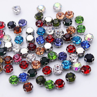 圆形婚纱礼服手缝钻亮钻