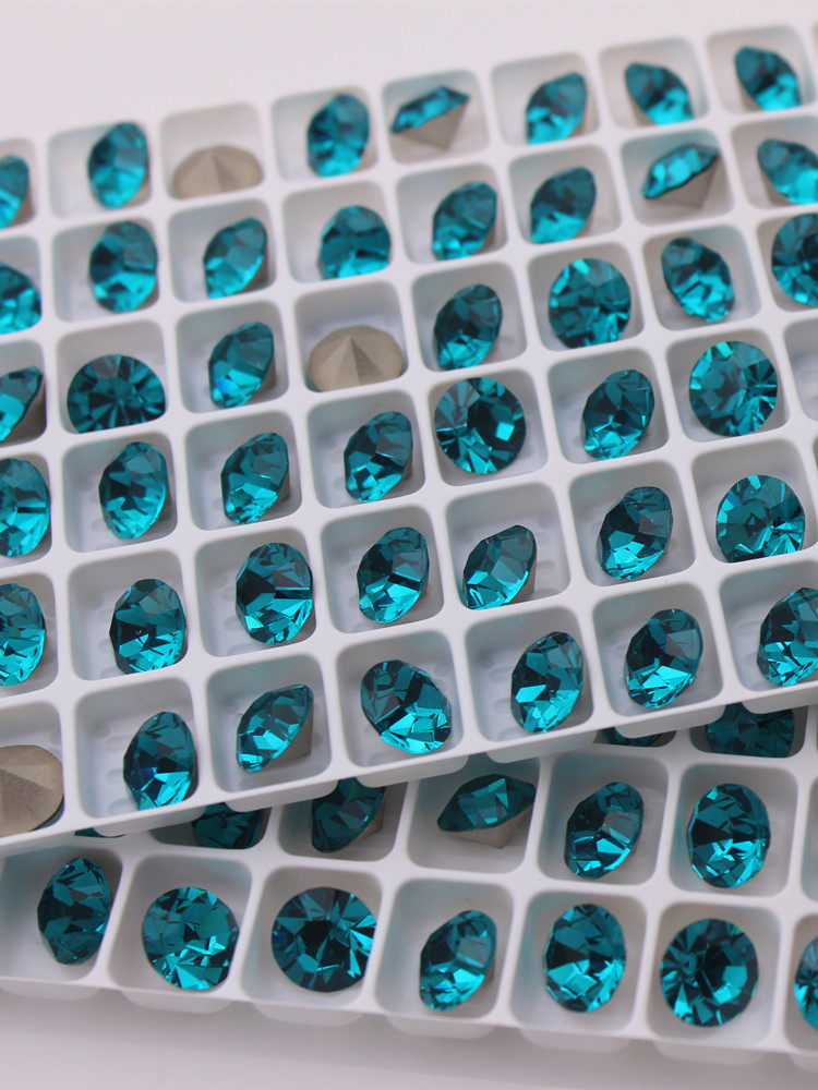 美饰玛圆形DIY饰品配件蓝锆石