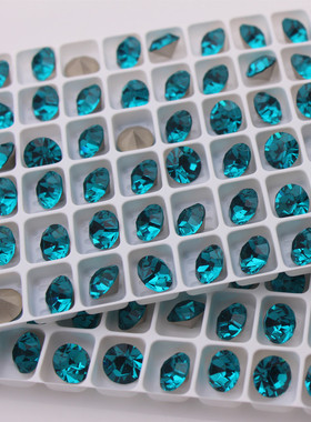 进口美饰玛尖底圆形水钻蓝锆石美甲堆钻球DIY饰品配件手表补钻