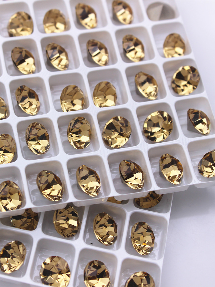 进口美饰玛水晶黄DIY饰品配件