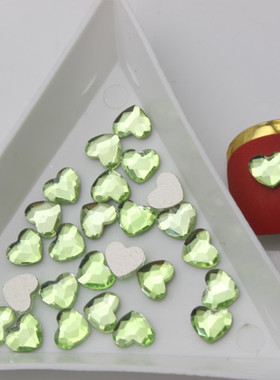 平底美甲钻桔梗绿色K9亮片玻璃钻浅绿指甲饰品穿戴甲材料甲片贴钻
