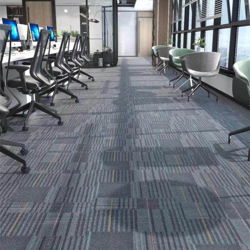 会议室番禺隔音公司写字楼提花PVC丙纶地毯办公室底方块飞湃加厚