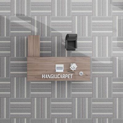 M140魔毯王国办公室地毯条纹拼接方块丙纶材质vae底背阻燃B1环保