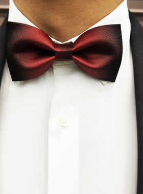 海德公园原创结婚新郎伴郎婚礼暗红深红黑色渐变韩版英伦男士领结