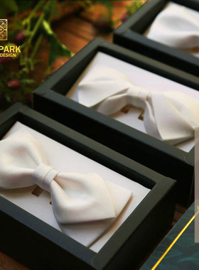 海德公园新郎领结男结婚婚礼白色韩版英伦伴郎森系礼服蝴蝶结领花