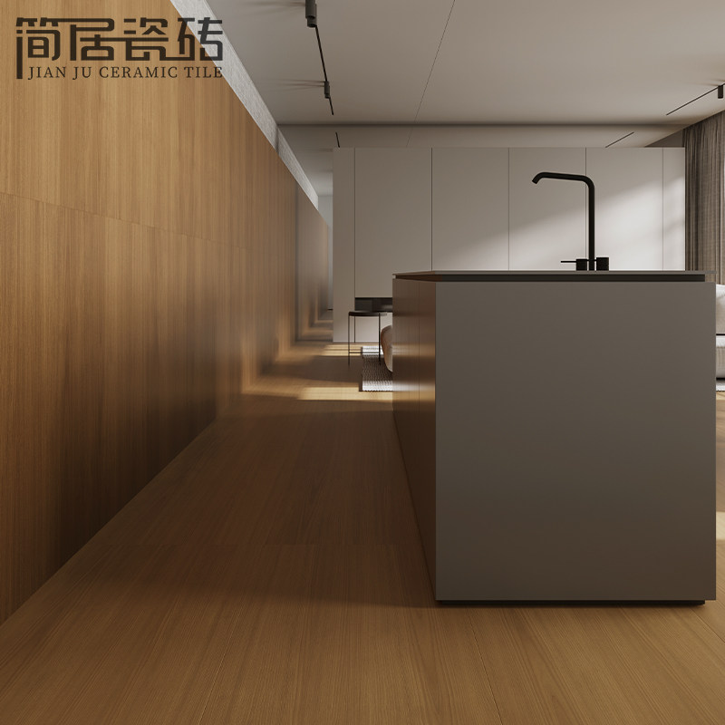 大规格梧桐木木纹地砖瓷砖 客厅卧室房间防滑地板砖墙砖600*1200