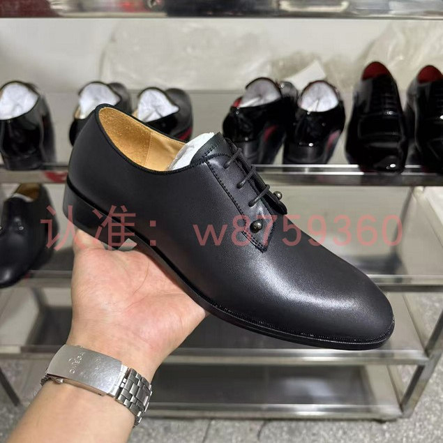 cl andgz红底鞋皮鞋黑色牛皮正装皮鞋男鞋商务鞋婚鞋真皮牛津鞋