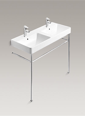 科勒K-2748T拂朗一体化双台盆