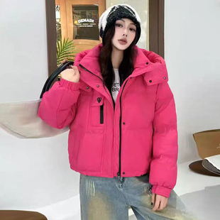 时尚 新款 小个子羽绒面包服潮 羽绒服小仙女2025冬季 糖果色连帽短款