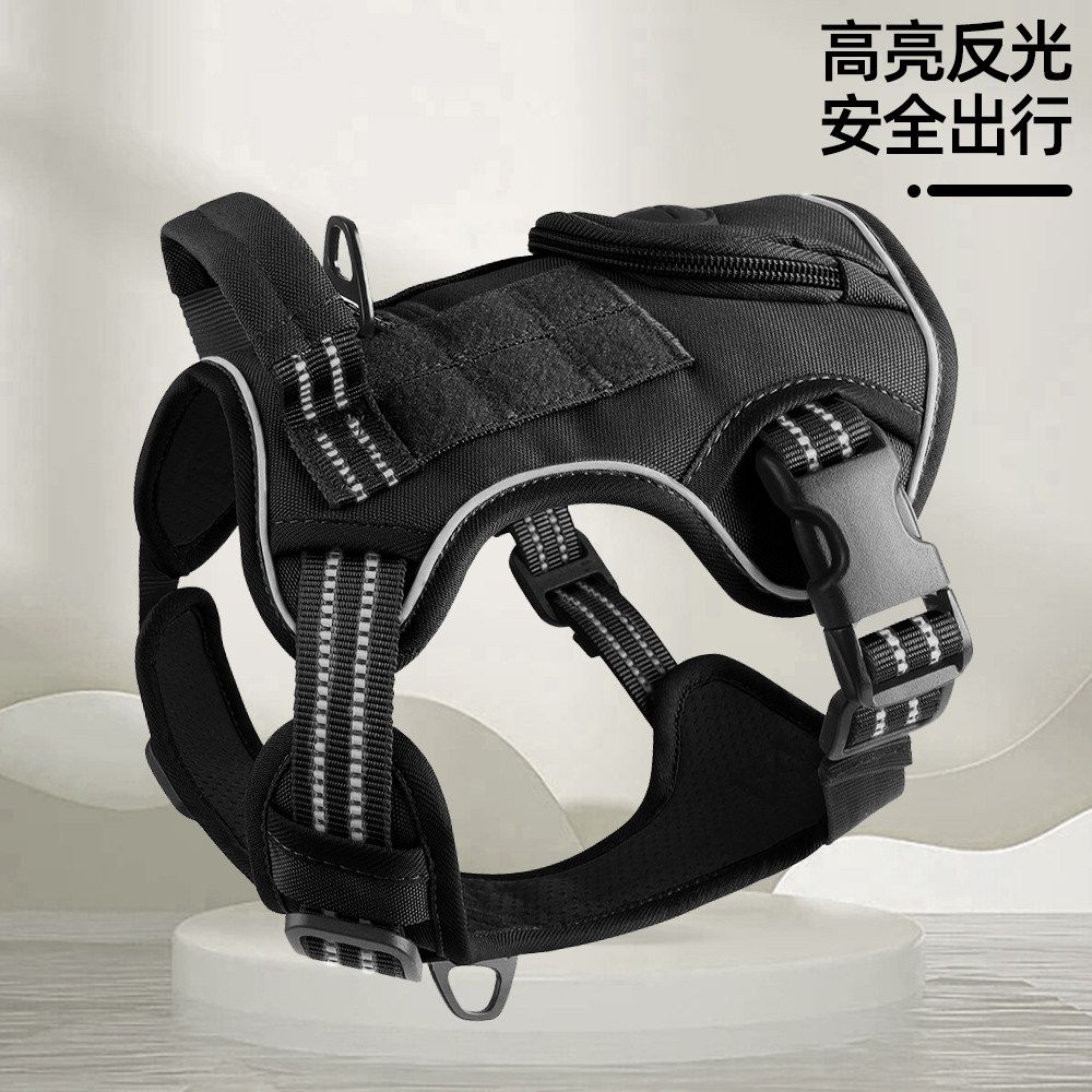 狗狗胸背带背心式牵引绳图片