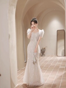 鱼尾晚礼服裙女2026新款蕾丝