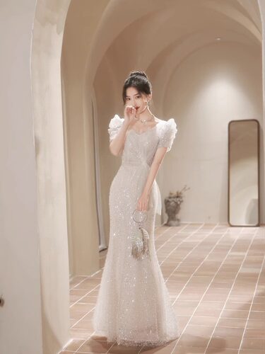 鱼尾晚礼服裙女2026新款蕾丝