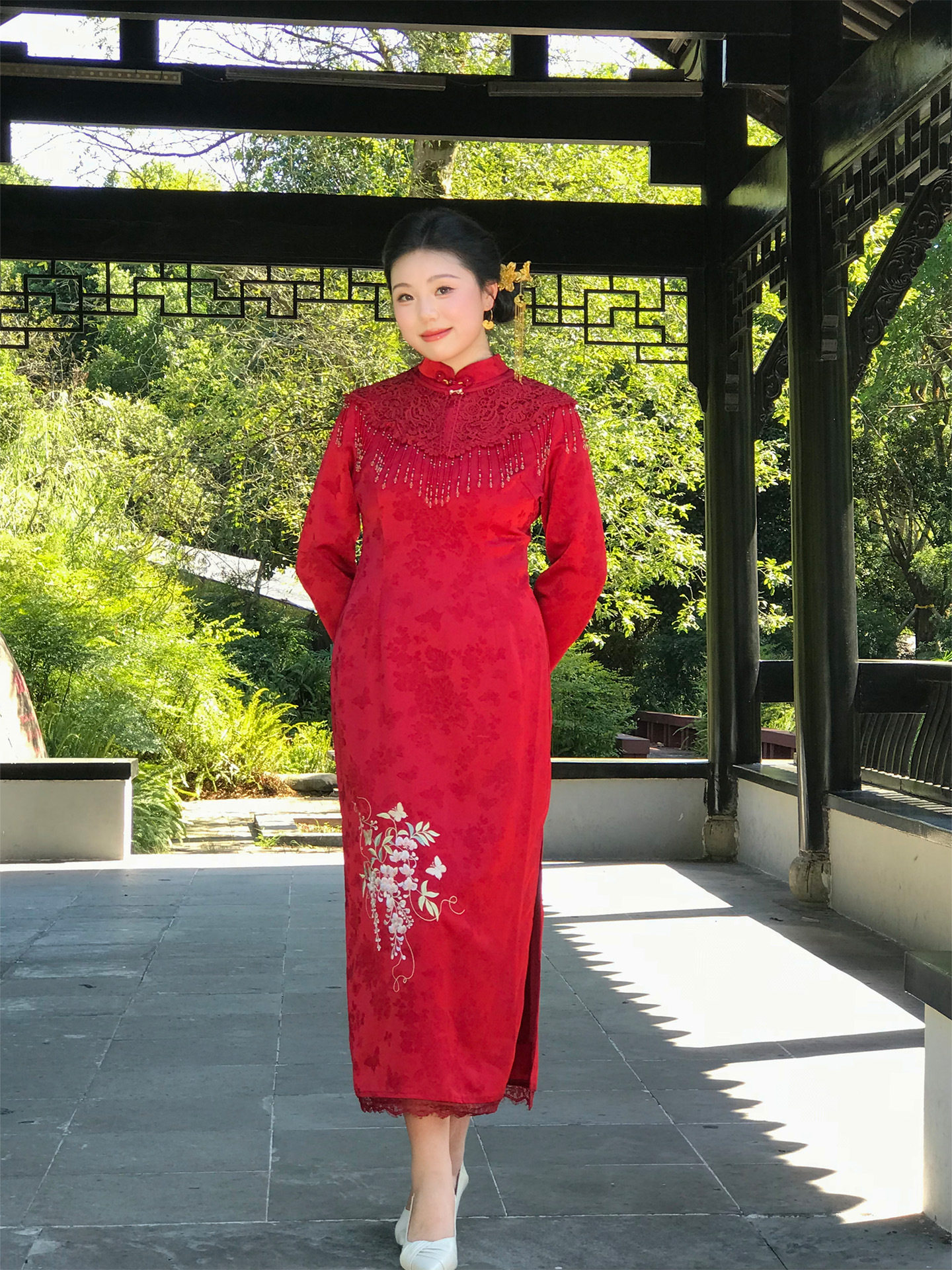 2026大码胖MM孕妇红色订婚旗袍国风领证礼服裙披肩新娘敬酒服嫁衣