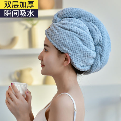 毛毛雨干发帽双层加厚超强吸水