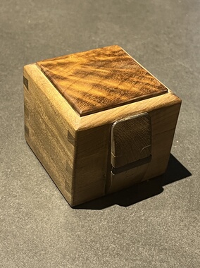 阴沉小叶桢楠金丝楠木波纹手工制作首饰盒送礼戒指珠宝文玩木盒子