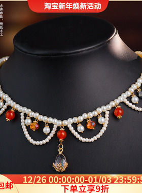 古风复古手工项链璎珞