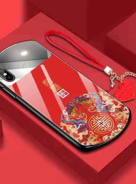 适用于iphone12手机壳11Promax钢化玻璃壳iphoneXR XS保护套SE2潮7G8plus镜面手机壳