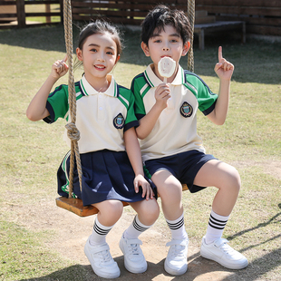 中小学生校服班服儿童夏装 班服英伦风套装 校服套装 幼儿园园服夏季