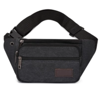 Черный [средний № 3 слой] Сумка для пряжки густое холст