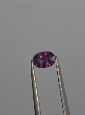 天然无烧稀有深紫色蓝宝石裸石椭圆形戒面0.73克拉特惠包邮送证书