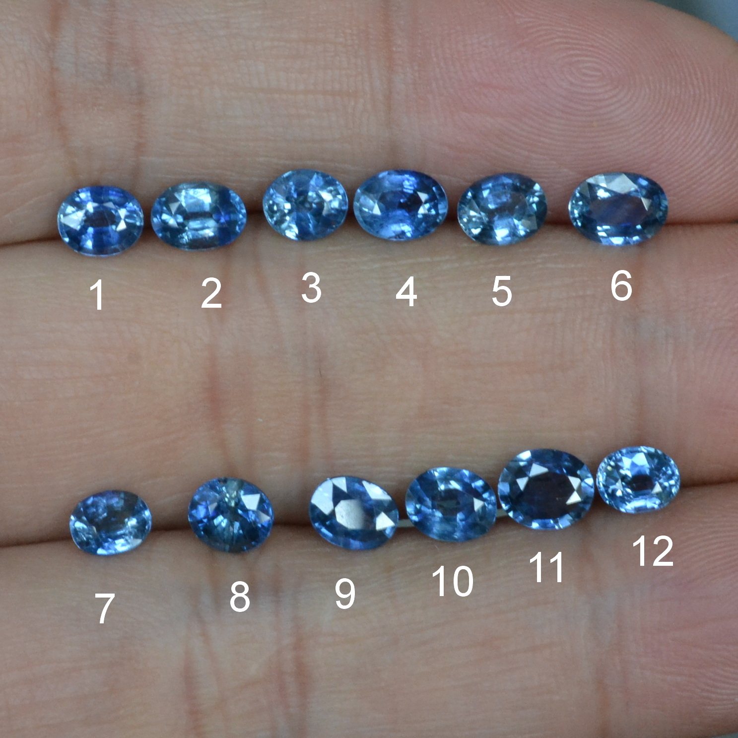 天然无烧矢车菊色斯里兰卡蓝宝石裸石戒面椭圆形满火彩特惠价包邮