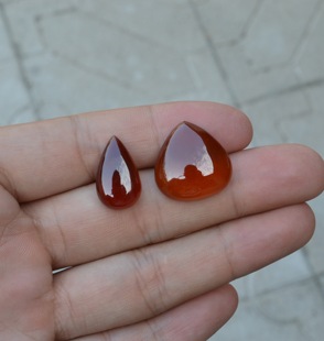 天然大颗粒水滴形橙石榴蛋面裸石桂榴石14克拉30克拉晶莹剔透包邮