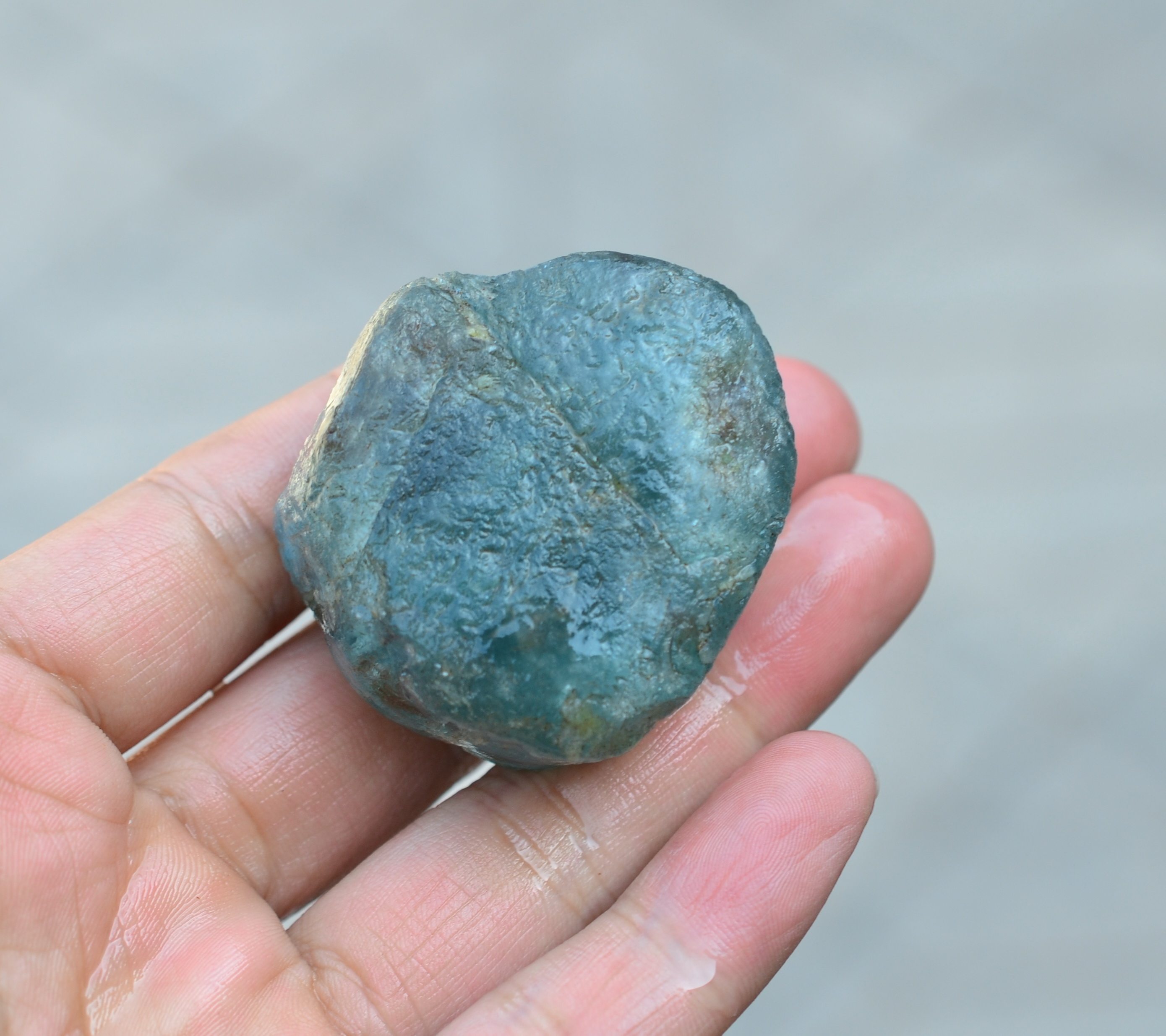 天然大颗粒雕刻海蓝宝石包邮