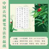 中国春日硬笔书法作品纸A4田字格国风传统24节气专用纸国展 40格