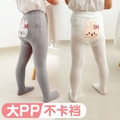 袜女童连体裤 婴幼儿连裤 袜不掉裆小童白色外穿 春秋薄款 宝宝打底裤