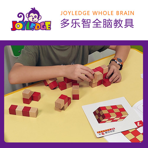多乐智教具双色拼儿童空间立体积木早教益智木质拼图全脑开发游戏 - 封面