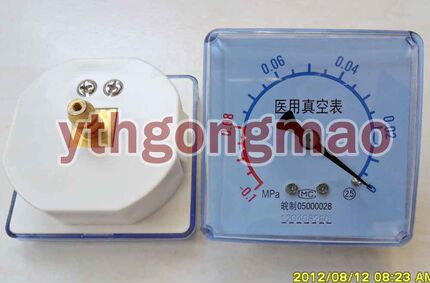 方形表、医用真空表、真空表、压力表、-0.1mpa-0、医用压力表