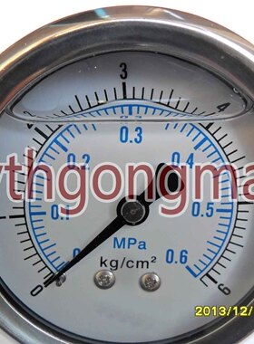 压力表YN-63Z 0-0.6MPA/0-6KG,全钢压力表，水压表，液压表，