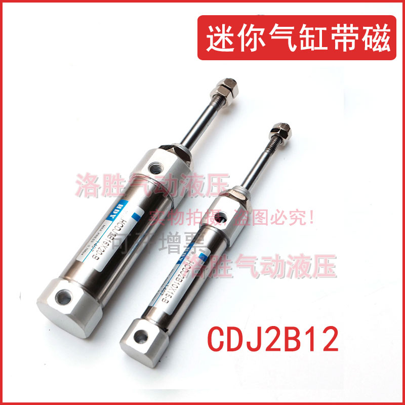带磁气缸迷你型不锈钢气缸CDJ2B12*5/10/20/30/50/75/100-B