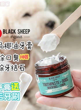 BlackSheep黑羊狗狗牙膏除口臭可食用椰油薄荷宠物牙膏去牙结石