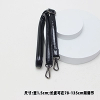 Черная масляная восковая кожа шириной 1,5 см Черный крюк