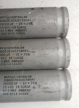 拆机 美国灰皮麦景图MEPCO 15v 36000uf 螺丝脚电容