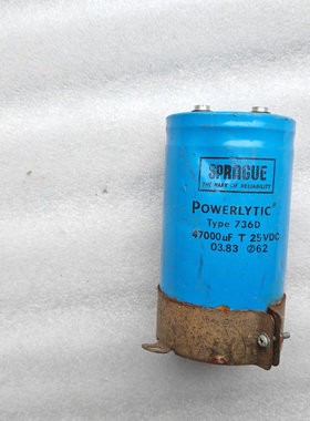 美国老思碧 SPRAGUE 736D系列 25v 47000uf 螺丝脚电容
