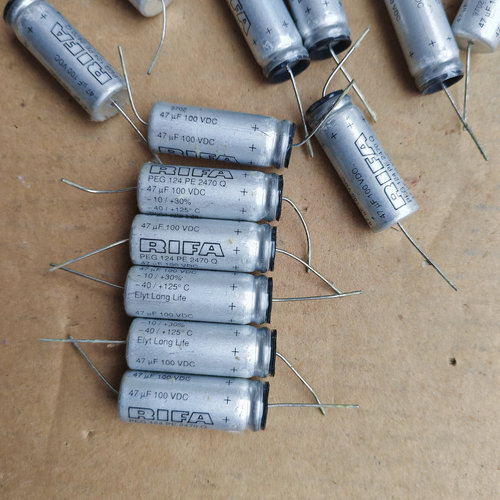 全新力发RIFA PEG124系列 long life 长寿命 100V 47UF 轴向电容
