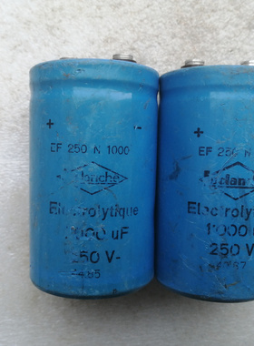 瑞士 Leclanche 蓝皮电容 250v 1000uf 螺丝脚高压发烧电容 1对价